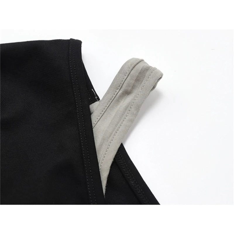 Alt Layered Strap Crop Sweatshirt Shoptery