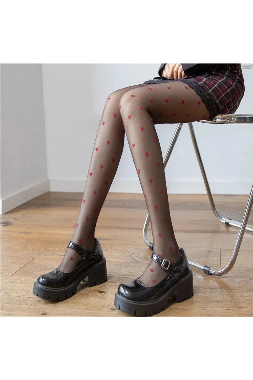 Coquette Lovecore Heart Fishnets Shoptery