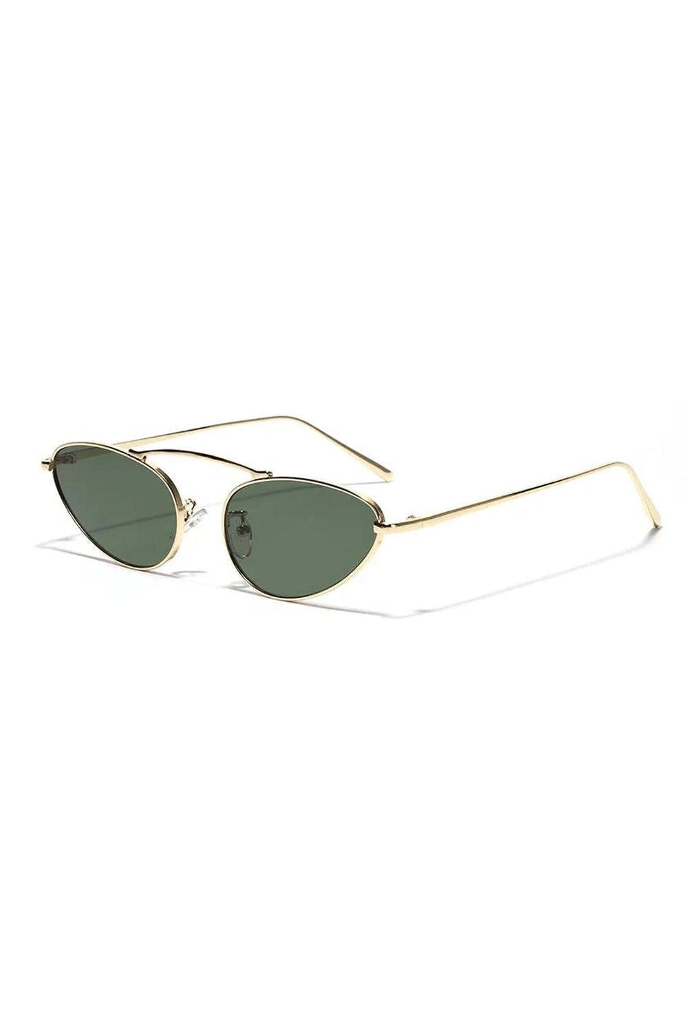 Aesthetic Luxury Cat Eye Sunglasses Gold Green As picture Shoptery