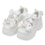 Jirai Kei Pearl Heart Bow Platform Sneakers in White White Shoptery