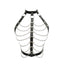 Visual Kei PU Leather Body Harness with Silver Chain Detail A Shoptery