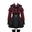 Jirai Kei Cold Shoulder Ruffle Blouse & High-Waist Pleated Skirt Set Suit 1 Shoptery