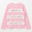 Fairy Kei Strawberry Sweet Lace Polka Dot Long Sleeve Top pink Shoptery
