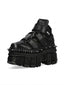 Visual Kei Black Leather Studded Extreme Platform Boots black Shoptery