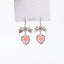 Jirai Kei Silver Bow & Iridescent Heart Dangle Hoop Earrings 02 Shoptery