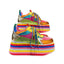 Decora Rainbow Patchwork Platform Sneakers with Striped Sole mixed colors Shoptery