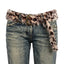 Gyaru Leopard Faux Fur Belt with Antique Gold Buckle Brown Shoptery