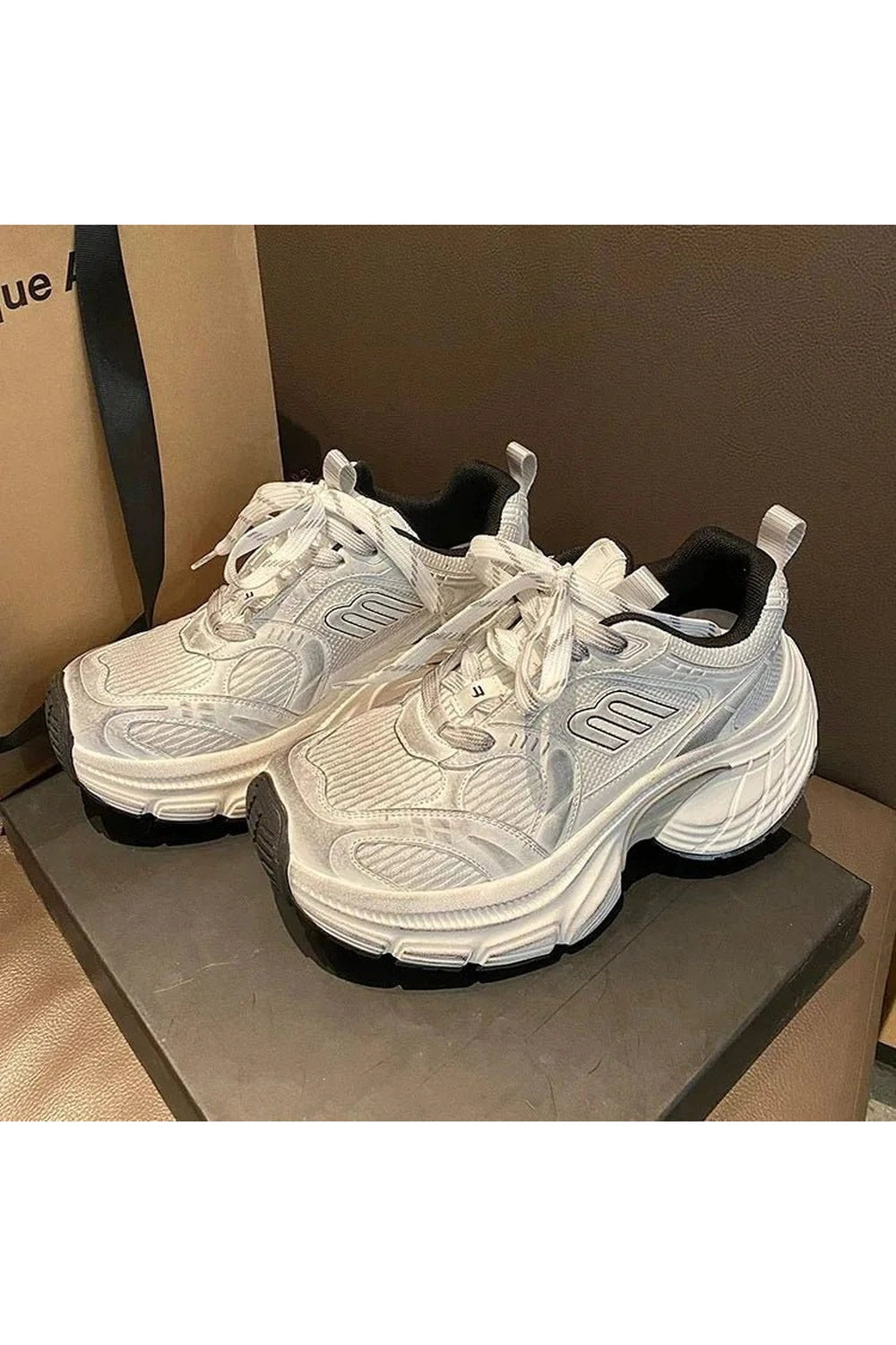 Metallic Violet Edgy Chunky Sneakers 4 Shoptery