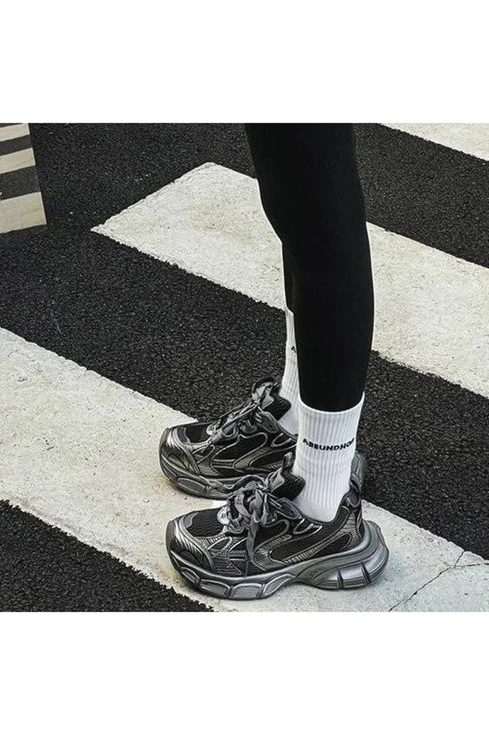 Metallic Violet Edgy Chunky Sneakers 9 Shoptery