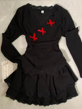 Midnight Doll Goth Long Sleeve Lace Set Shoptery