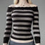 Top – Midnight Stripes – Casual Top black Shoptery