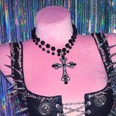 Midnight Thorn Gothic Cross Necklace Shoptery