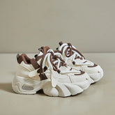 Edgy Mocha Swirl Chunky Sneakers Brown Shoptery