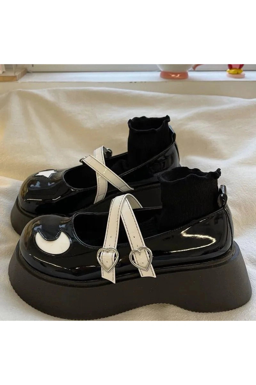 Moon & Star Kawaii Platform Mary Janes Shoes Shoptery