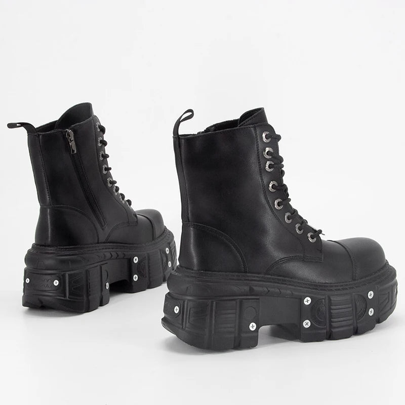 Alt Punk Platform Combat Boots Shoptery