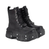 Alt Punk Platform Combat Boots Shoptery