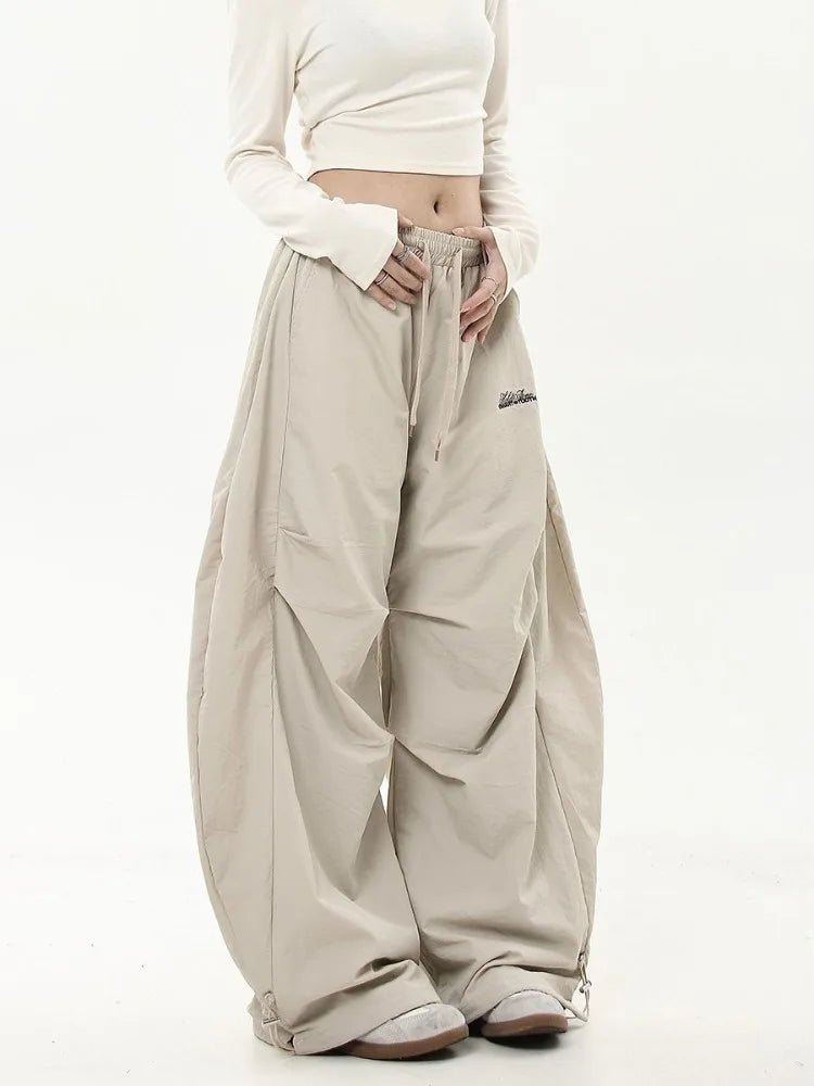 Y2k Neutral Oversized Parachute Pants Shoptery