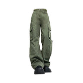 Olive Green Utility Y2k Cargo Pants Green Shoptery