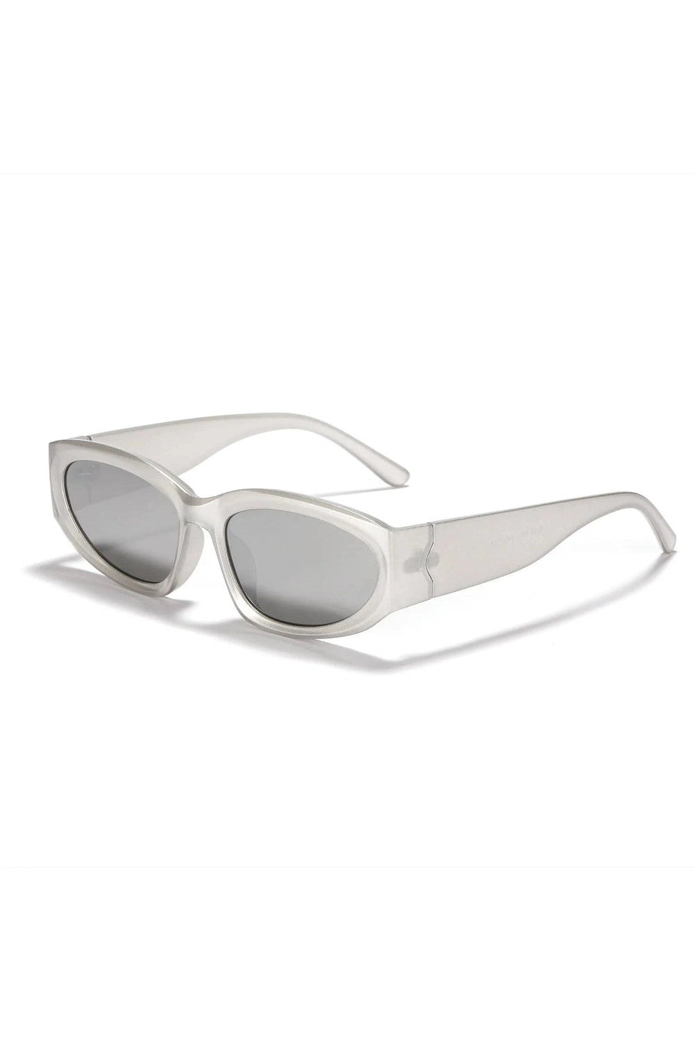 Retro Oval Sunglasses Silver Silver picture color Shoptery