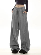 Y2k Oversized Drawstring Lounge Pants Dark grey Shoptery