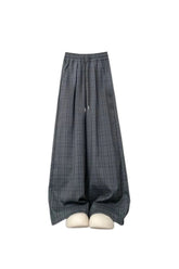 Retro Oversized Plaid Slouchy Pants Picture Color Shoptery