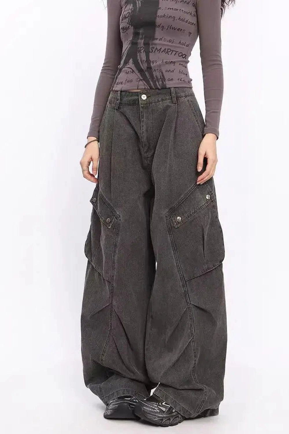 Buy Oversized Utility Cargo Pants Shoptery