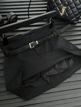 Aesthetic Pinstripe Power Blazer and Skirt Outfit Set Skirts Shoptery