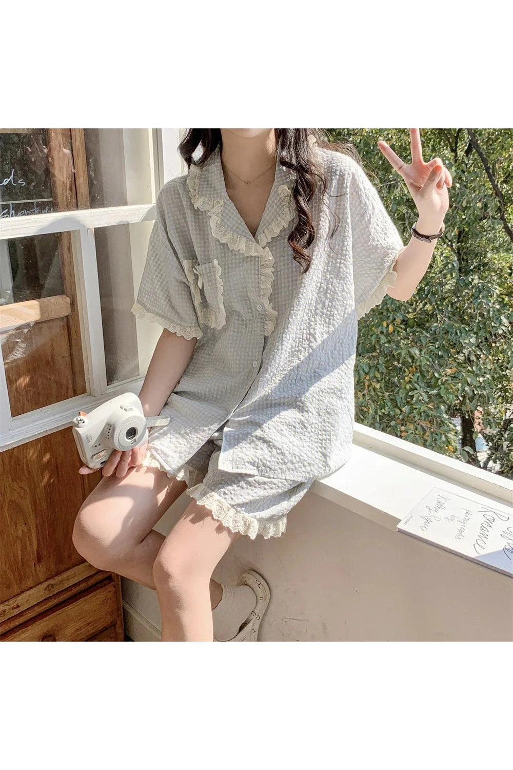 Coquette Plaid Pajamas Set Shoptery