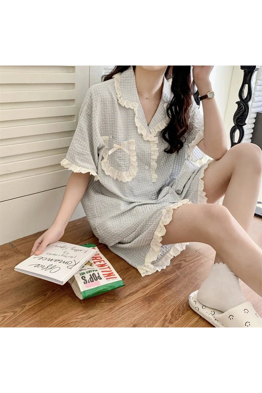 Coquette Plaid Pajamas Set Shoptery