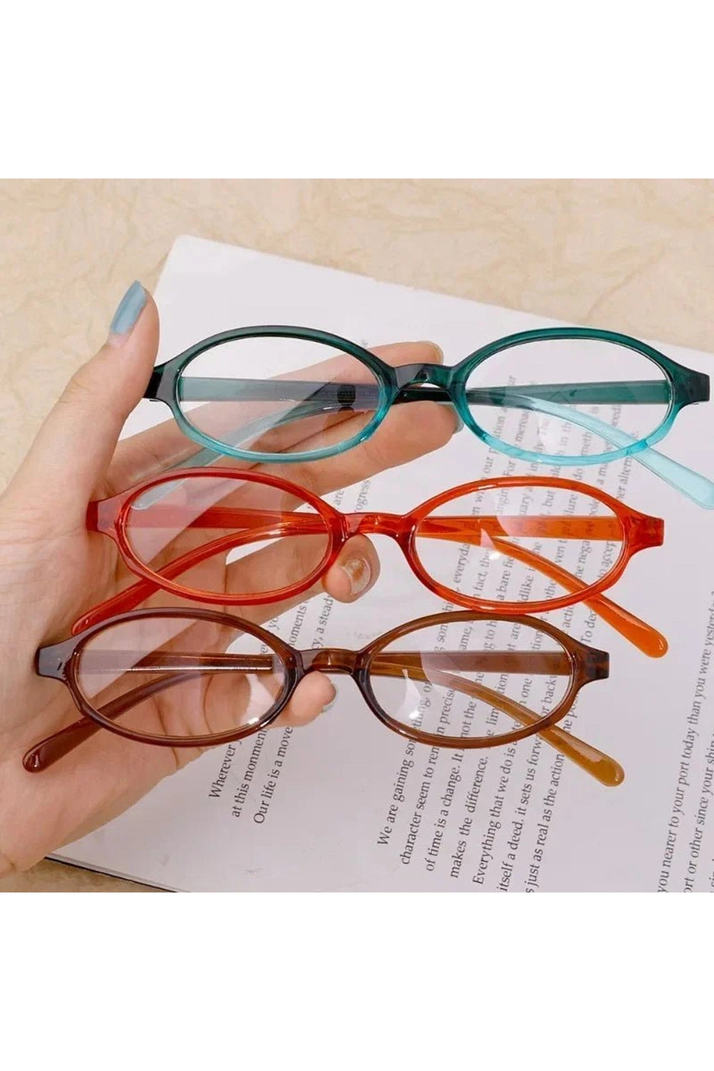 Retro Oval Blue Light Glasses Shoptery