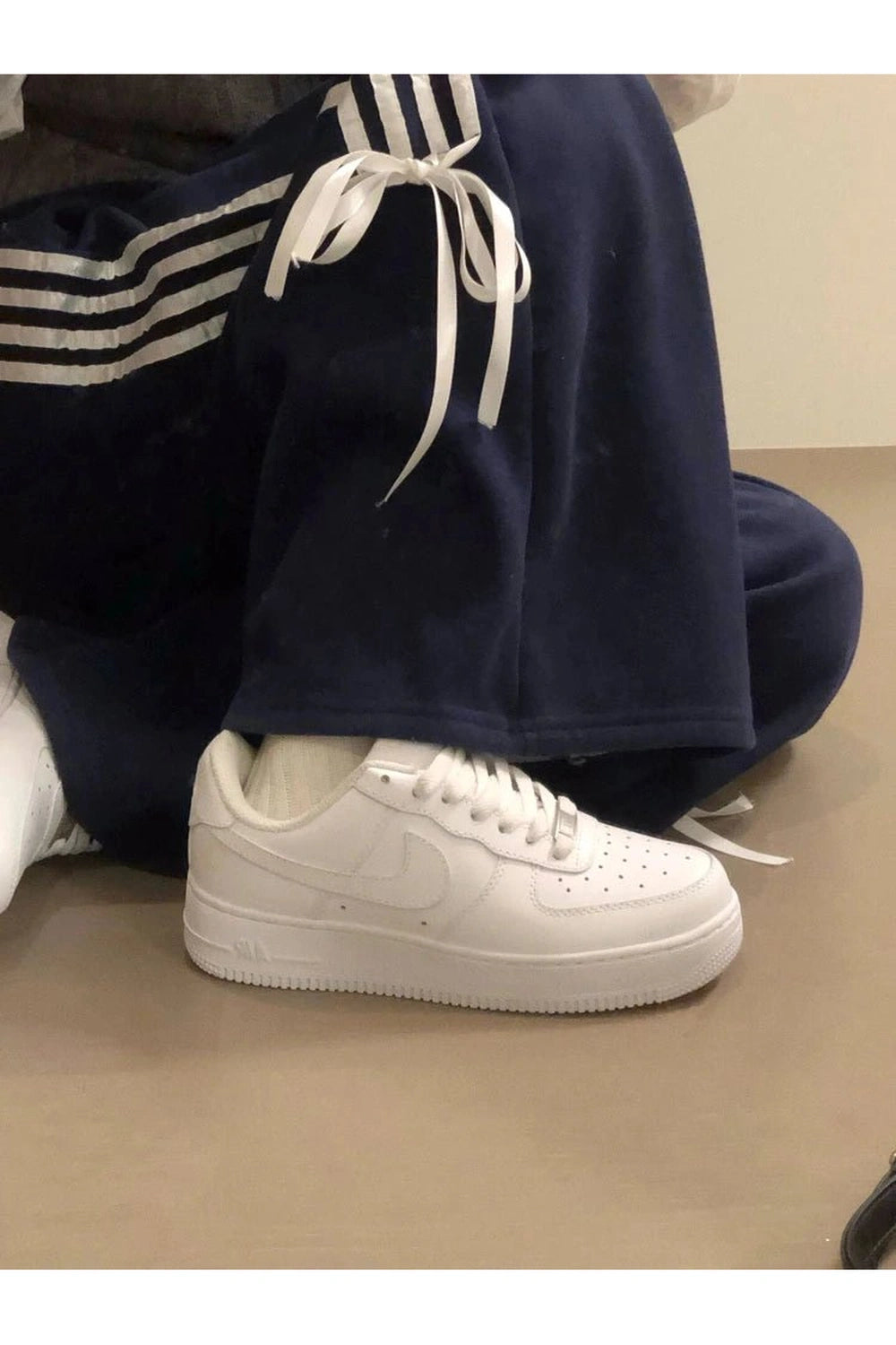 Y2k Ribbon Striped Wide-Leg Pants Shoptery