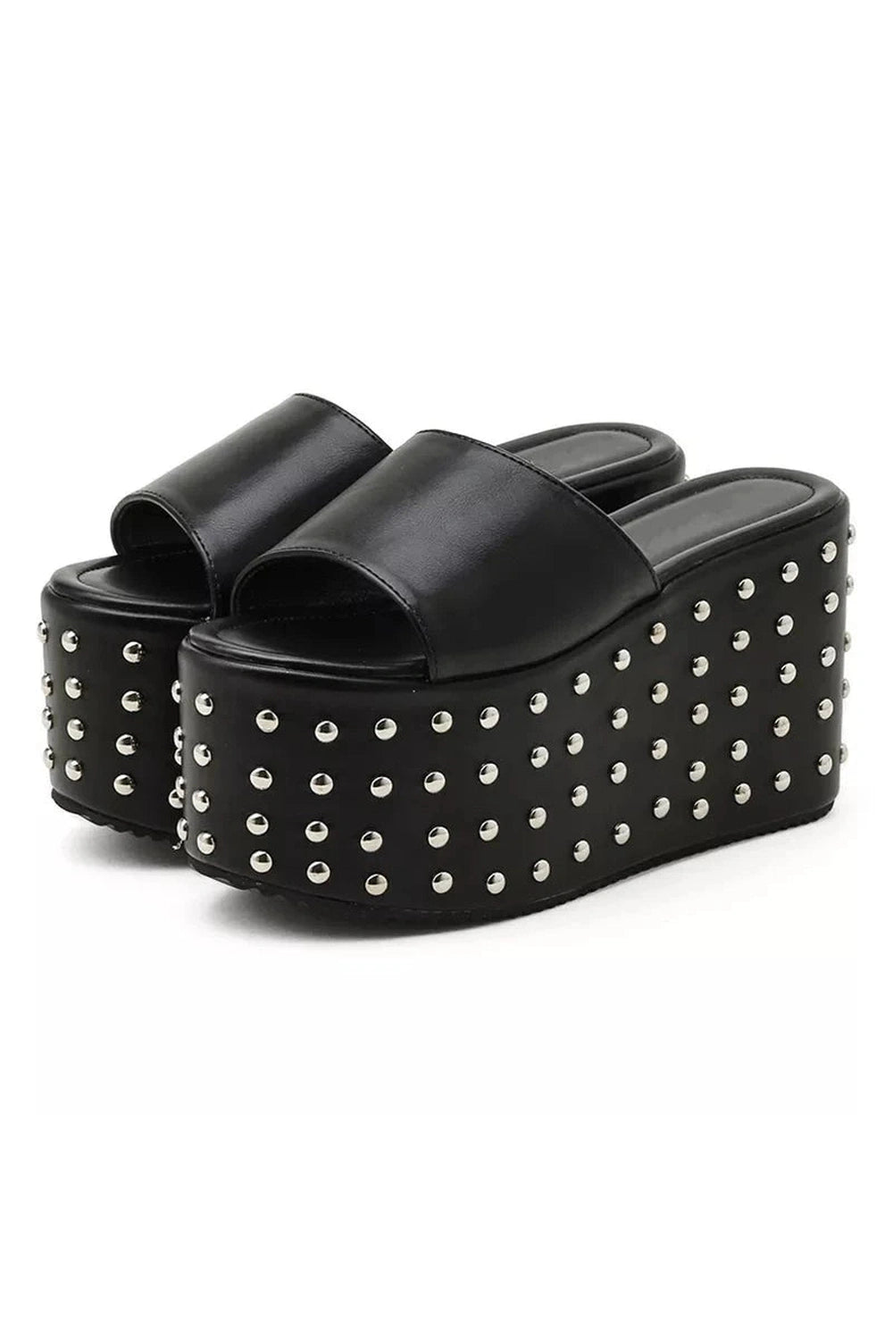 Stylish Platform Rivet Wedge Sandals