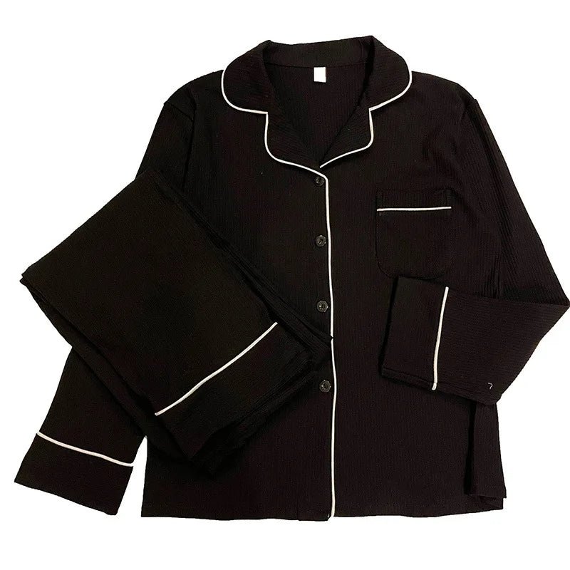 Ruffled Retro Lounge Pajamas Shoptery