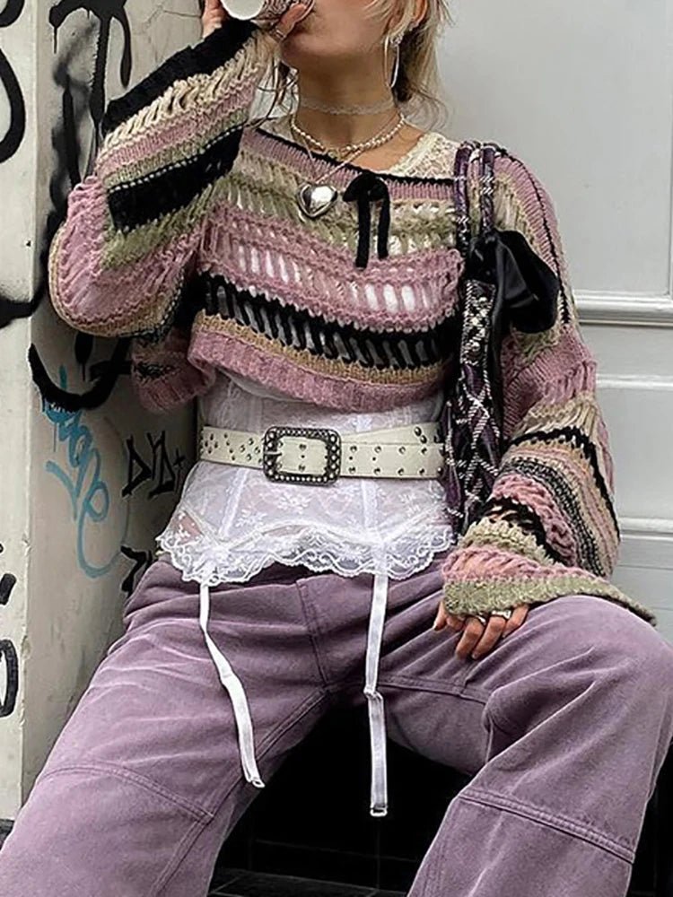 Alt Shattered Lace Knit Sweater Shoptery