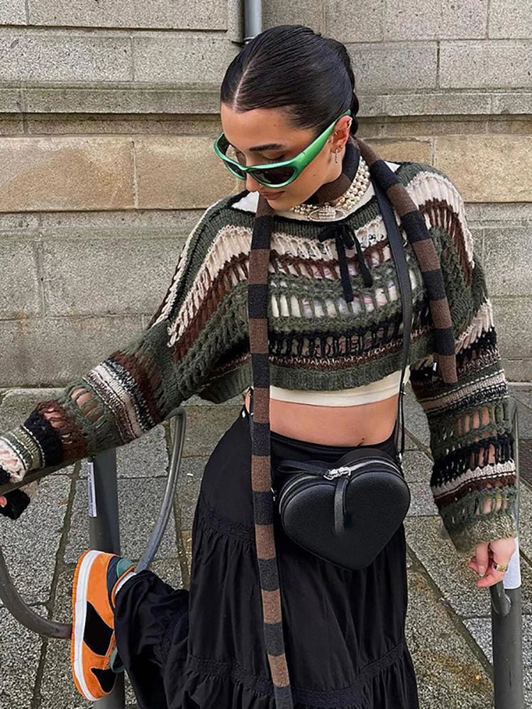 Alt Shattered Lace Knit Sweater Shoptery