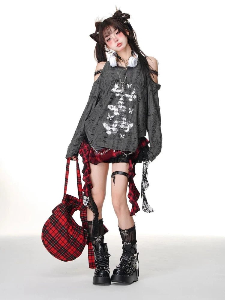 Shredded Butterfly Edgy Top Shoptery