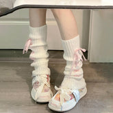 Kawaii Soft Ballet Ribbon Leg Warmers 1001 One Size CHINA Shoptery