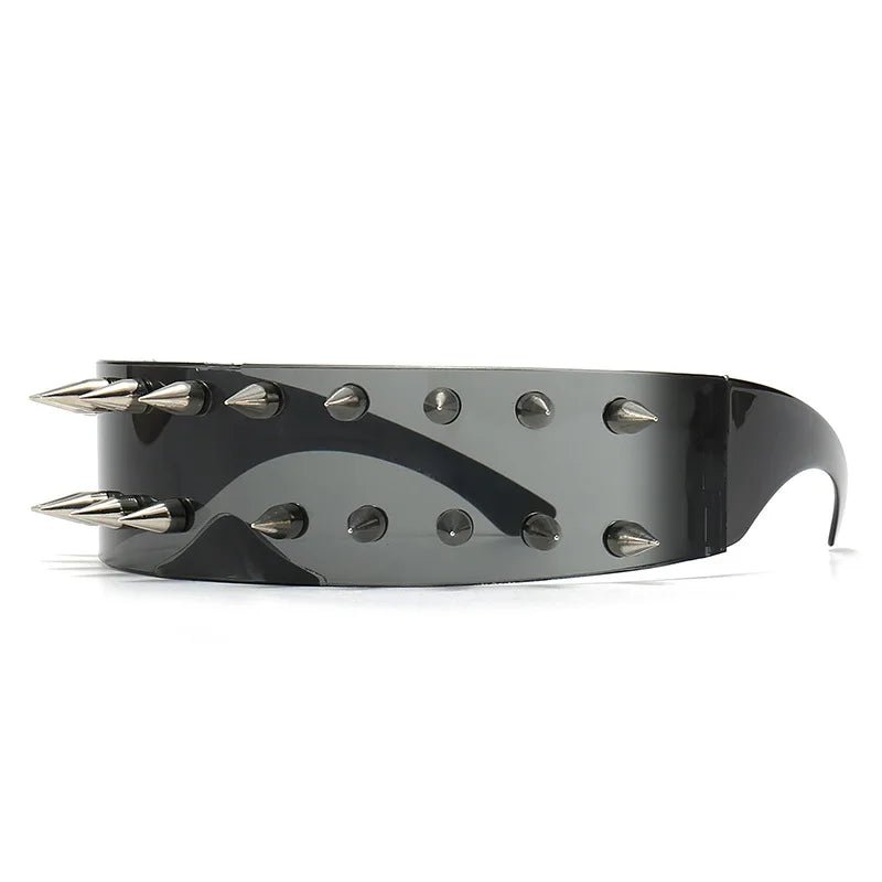 Alt Edgy Spiked Chaos Shield Sunglasses C2 As the photo Shoptery