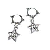Edgy Spiked Star Spiral Earrings A Shoptery