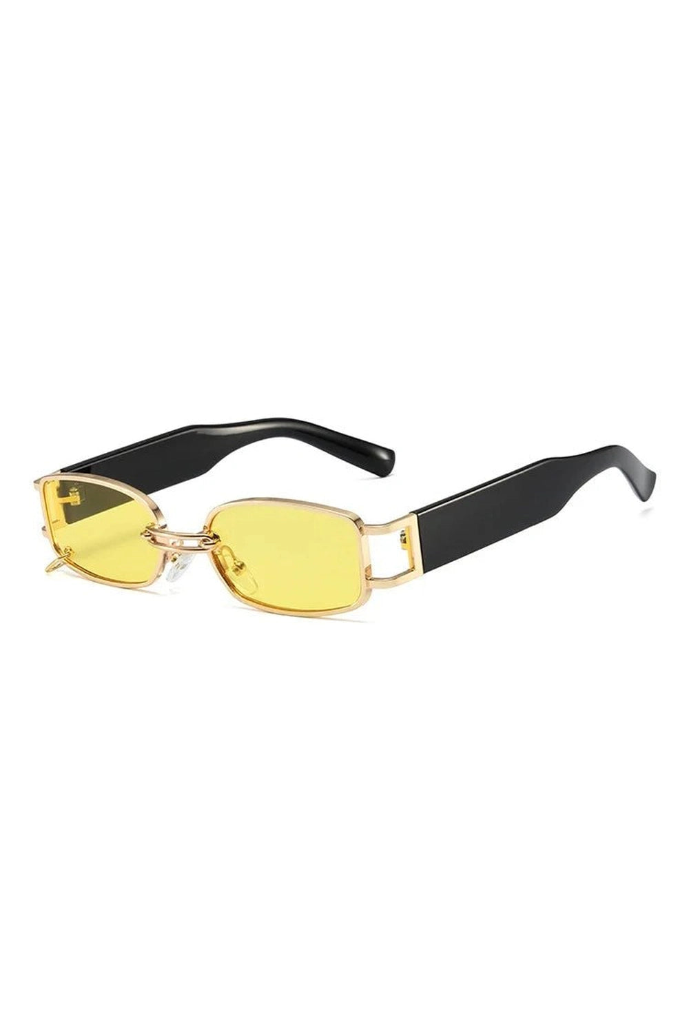 Retro Square Small Sunglasses Gold Yellow Other Shoptery