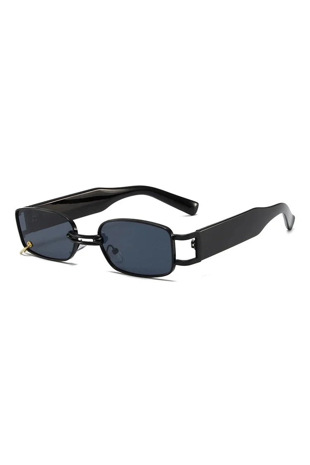 Retro Square Small Sunglasses Black Gray Other Shoptery