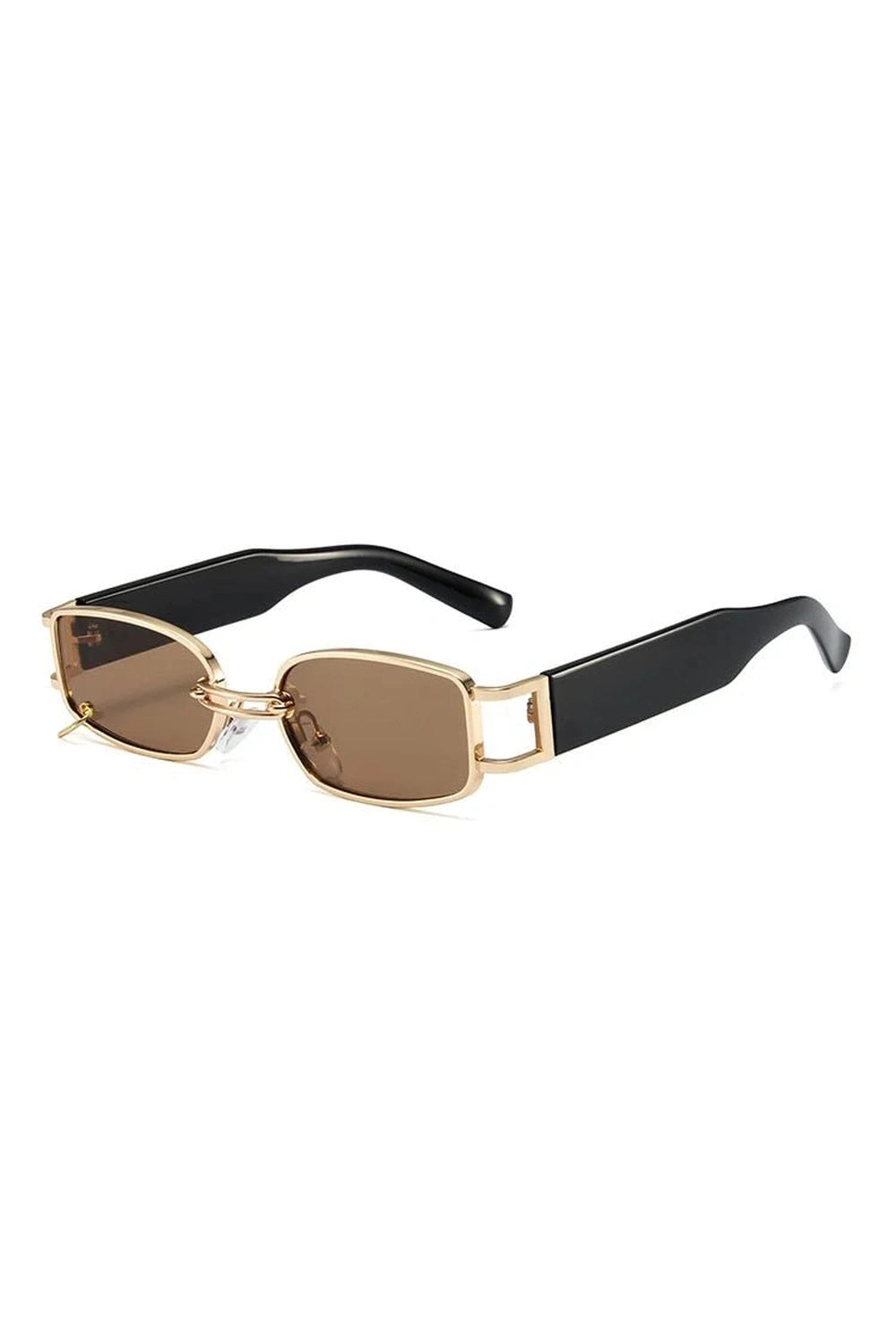 Retro Square Small Sunglasses Gold Tea Other Shoptery