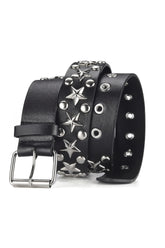 Star Studded Alt Punk Belt black 110cm Shoptery