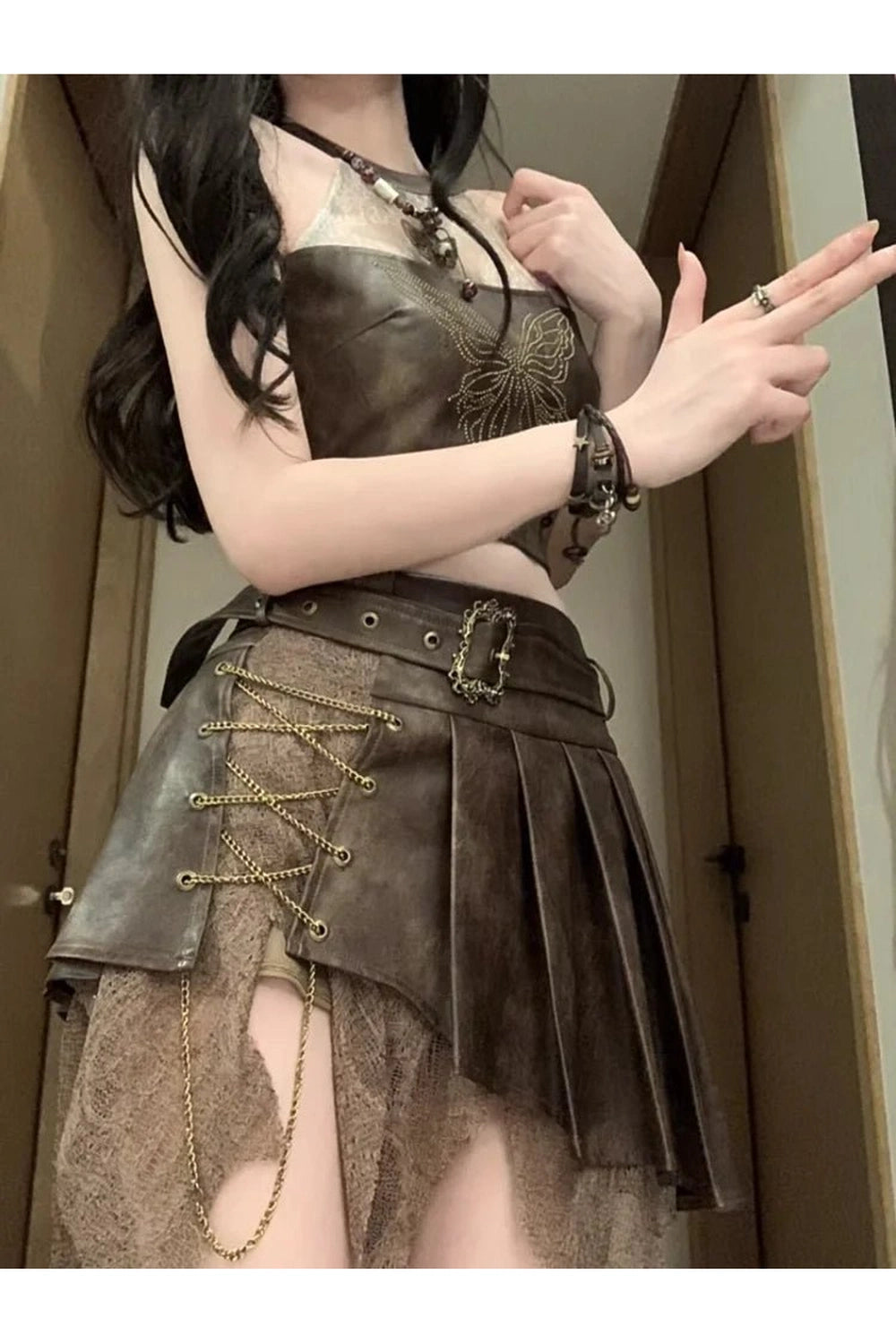 Y2k Edgy Warrior Outfit Set Shoptery