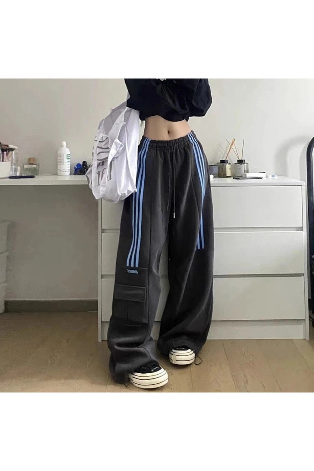 Striped Cargo Spring Pants Shoptery