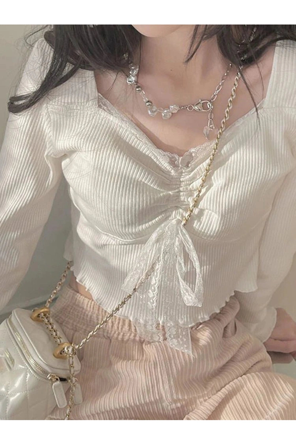 Coquette Sweet Lace Square Top Shoptery