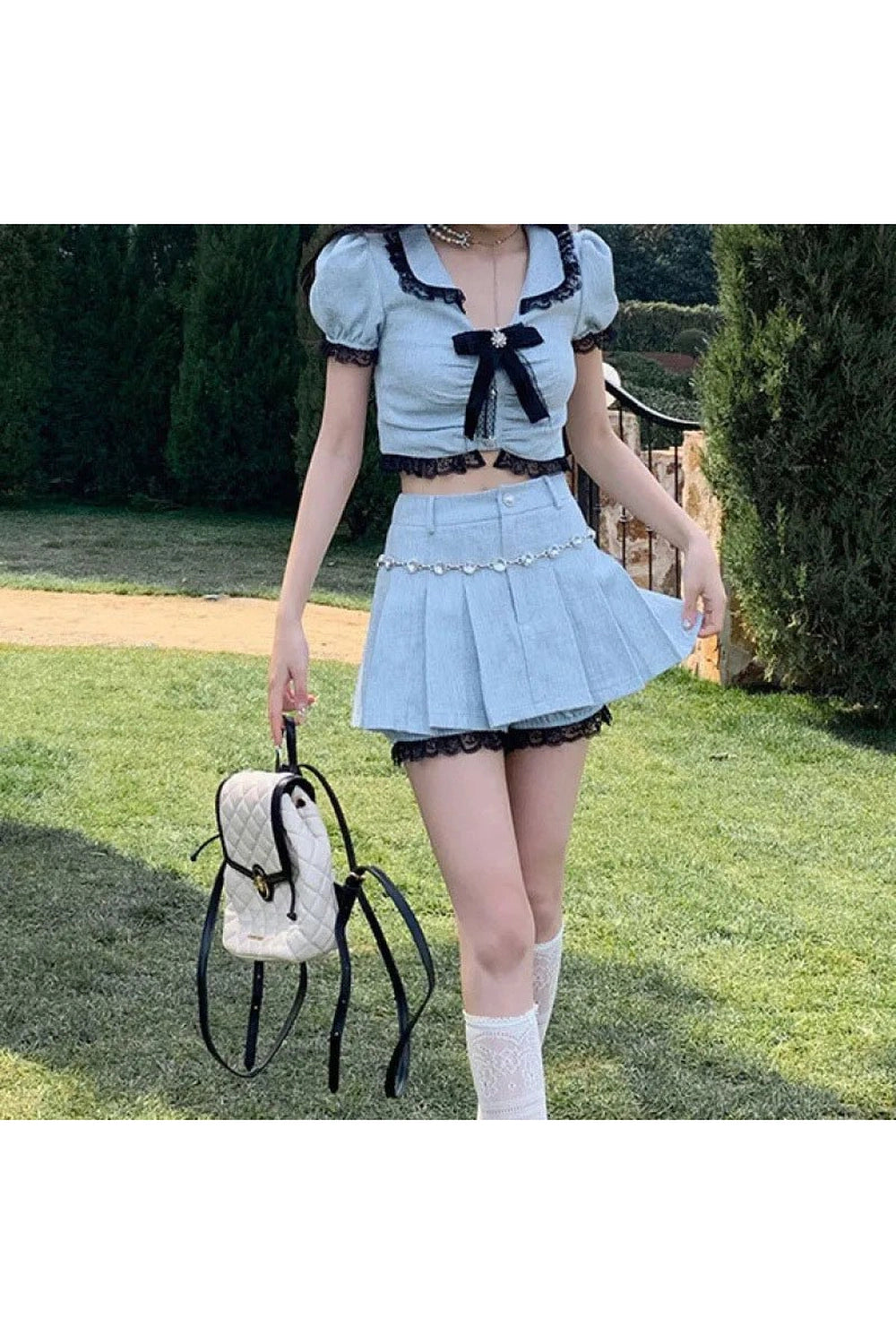 Coquette Sweet Two Piece Mini Skirt Shoptery