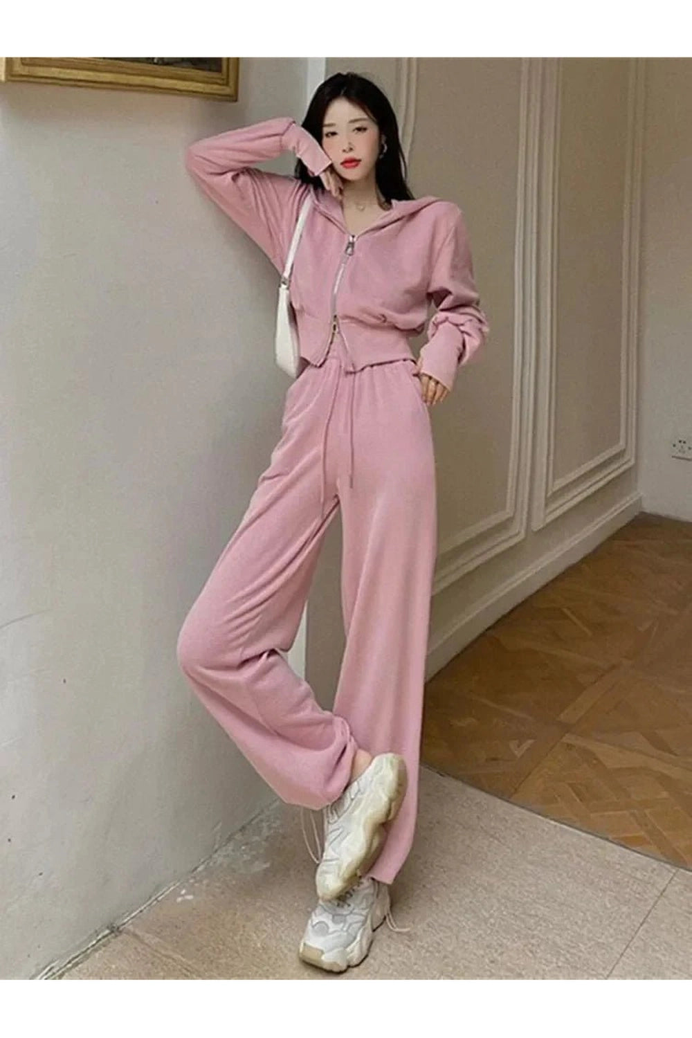 Aesthetic Two Piece Hooded Tracksuit Shoptery