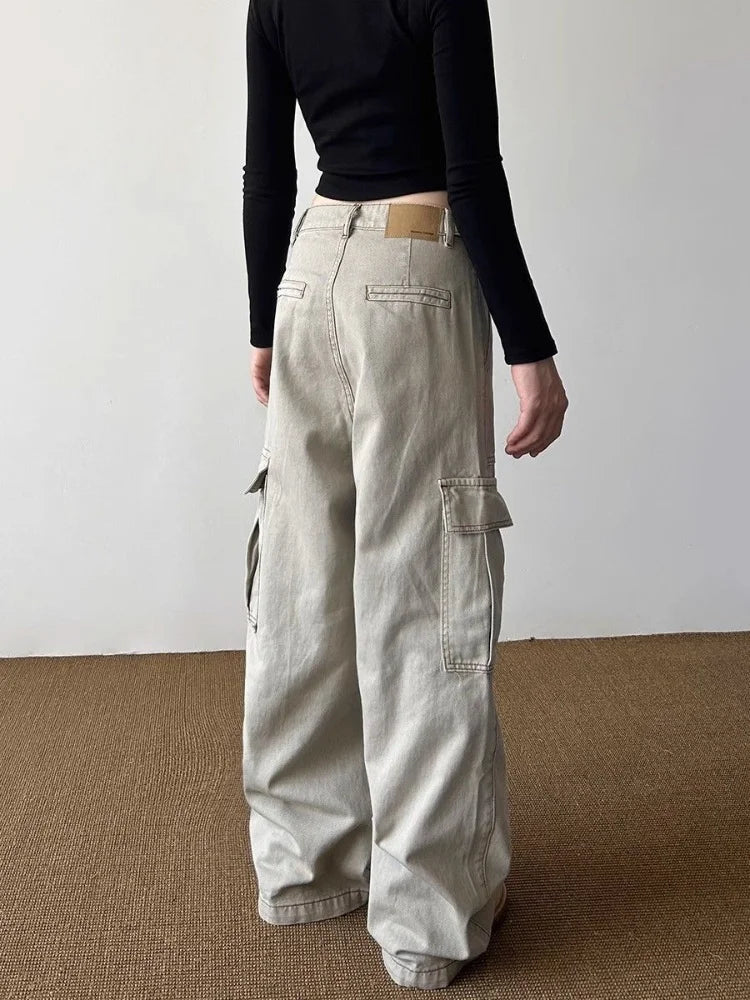 Urban Utility Y2k Wide-Leg Cargo Pants Shoptery