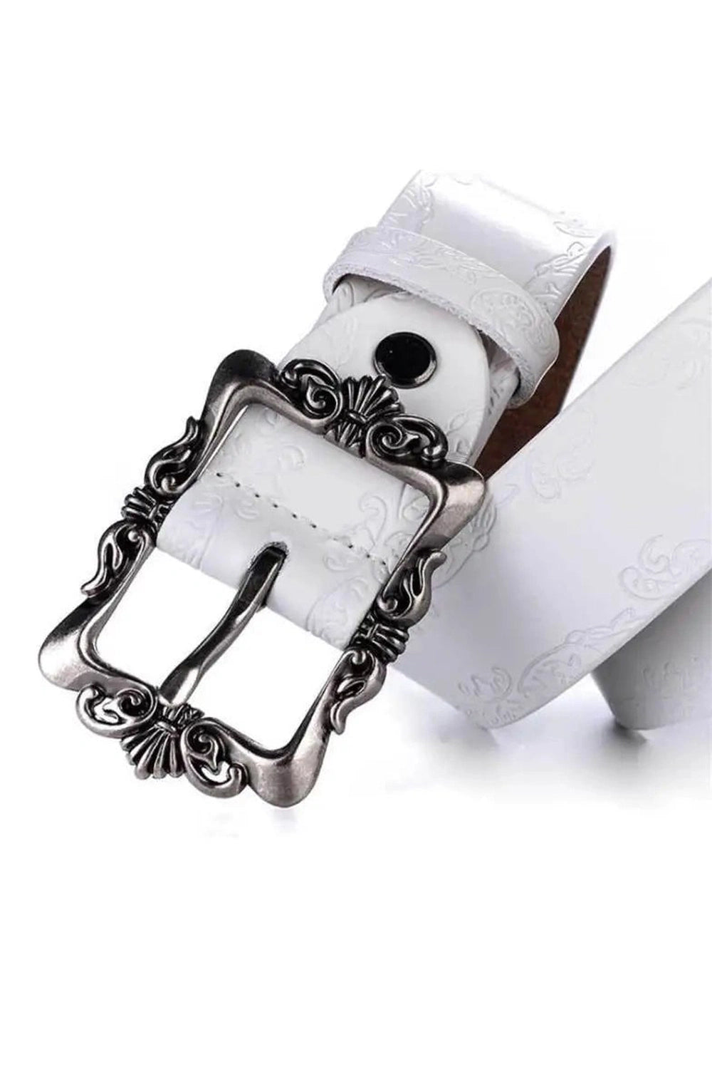 Retro Victorian Embossed Buckle Belt Shoptery